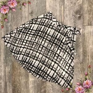 A-Line wrap style striped mini skirt